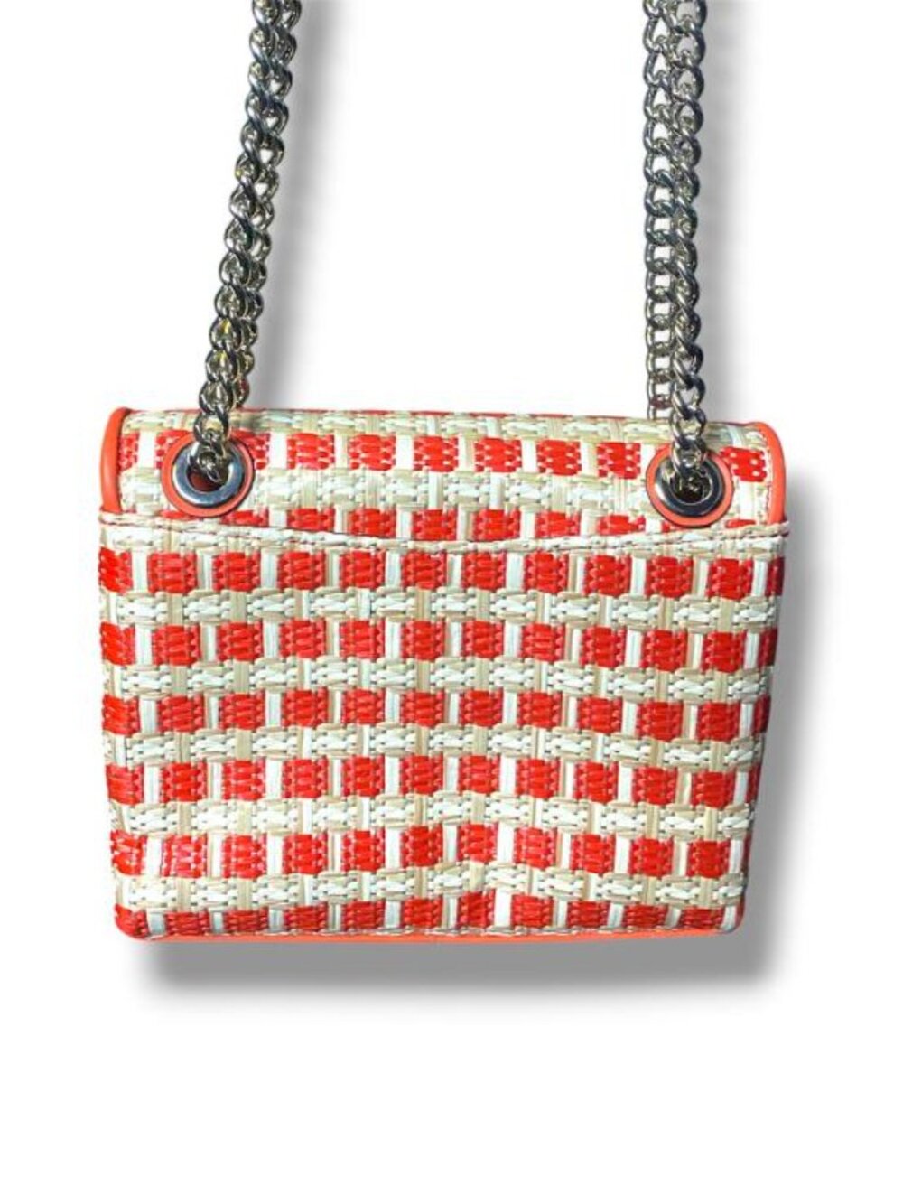 NWOT- Kate Spade Natalia Straw Medium Flap Shoulder Bag Multicolor - Picture 3 of 4